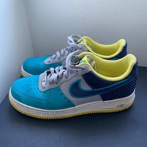 Nike Air Force 1 Low Blue/Yellow/Gray